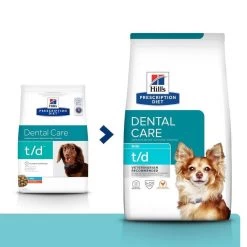Hill's Prescription Diet Canine T/D MINI 3 Kg -Fournitures pour animaux 52742402109 0 prescription diet chien t d mini croquettes poulet