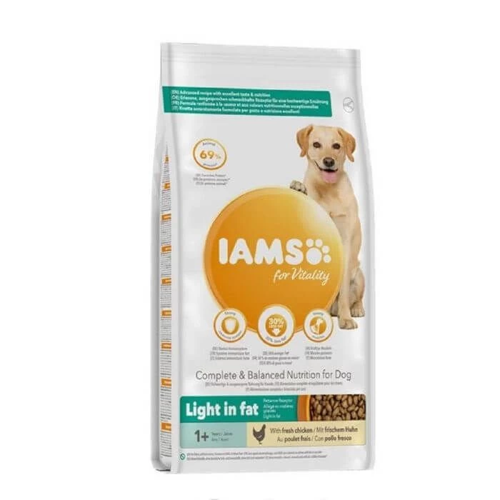 IAMS Vitality Croquettes Chien Adulte Light Poulet 12 Kg 3 IAMS Vitality Croquettes Chien Adulte Light Poulet 12 Kg