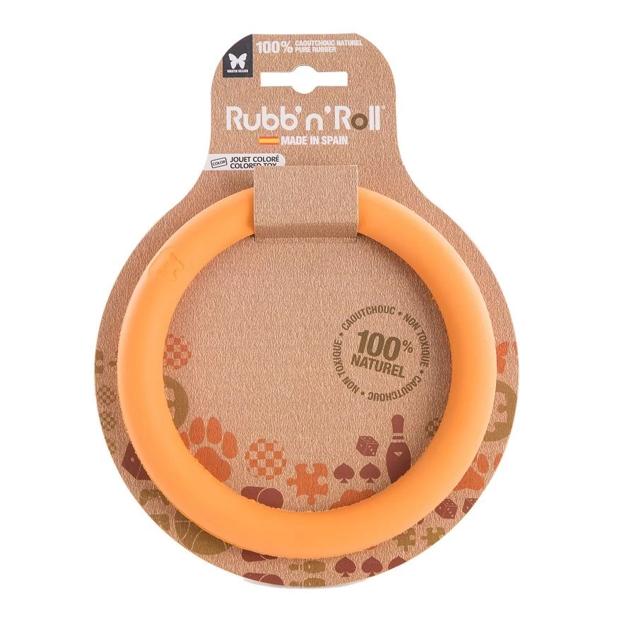 Rubb'n'Roll Color Jouet Chien Anneau Orange 145 Mm 3 Rubb'n'Roll Color Jouet Chien Anneau Orange 145 Mm