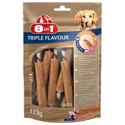 8in1 Triple Flavour Travers à Mâcher Pour Chien X6