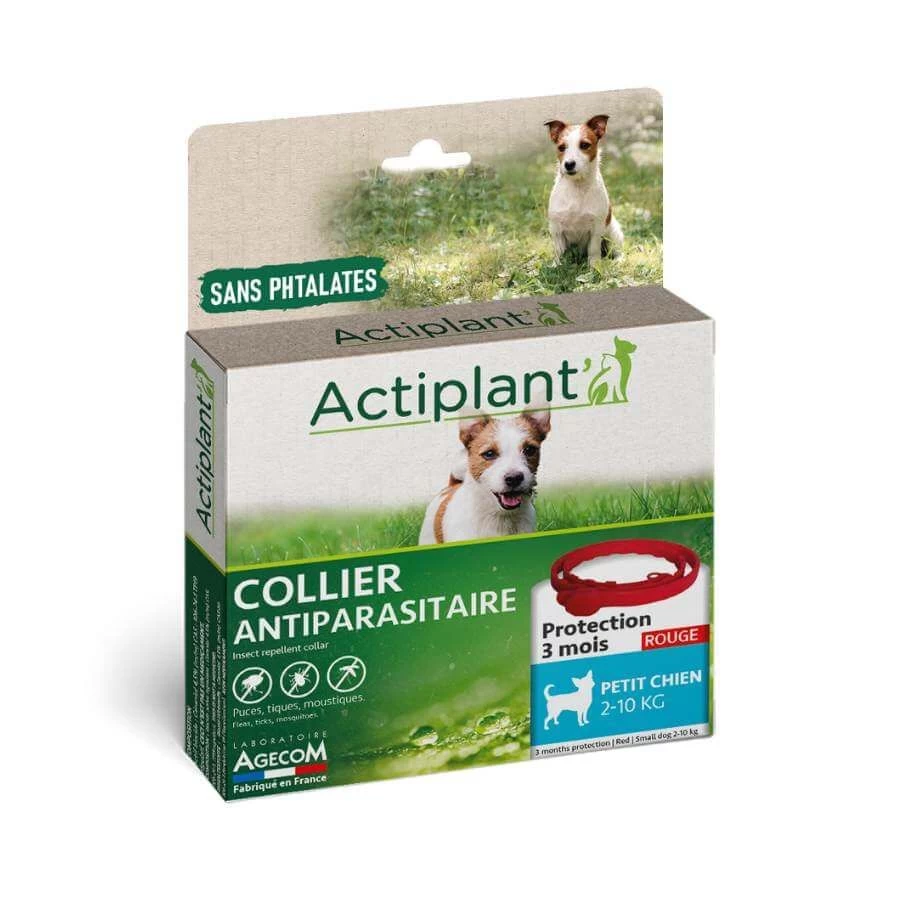 Actiplant Collier Antiparasitaire Rouge Chien 2-15 Kg 4 Actiplant Collier Antiparasitaire Rouge Chien 2-15 Kg – Image 2