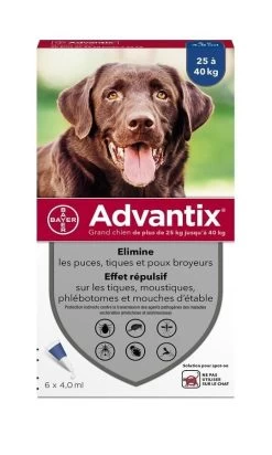 Advantix Grand Chien (25 - 40 Kg) - 6 Pipettes