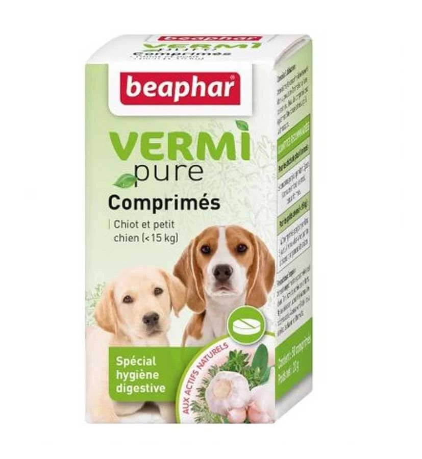 Beaphar Vermipure Comprimés Purge Aux Plantes Pour Chiot Et Petit Chien 50 Cps 3 Beaphar Vermipure Comprimés Purge Aux Plantes Pour Chiot Et Petit Chien 50 Cps