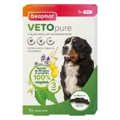 Beaphar VETOpure Grand Chien Collier Répulsif Antiparasitaire Marron