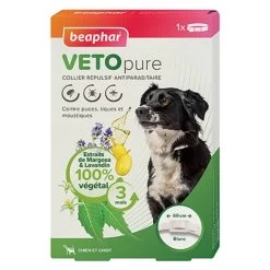 Beaphar VETOpure Chien Collier Répulsif Antiparasitaire Blanc