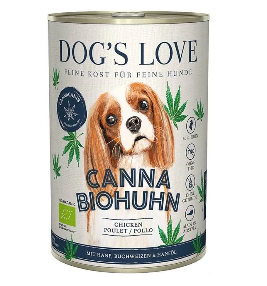 Dog's Love Canna Canis Pâtée Bio Poulet Et Chanvre 400 G