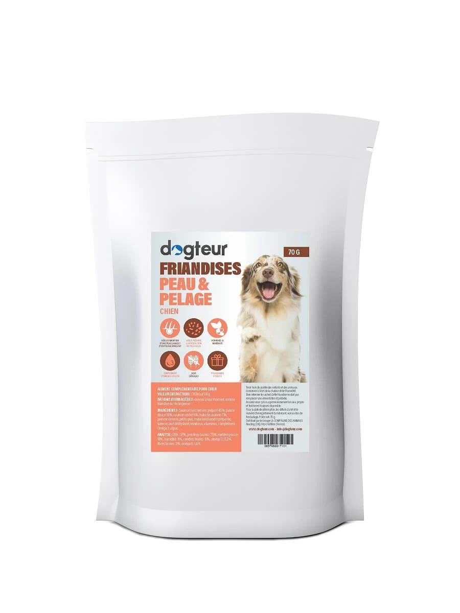 Dogteur Friandises Peau Et Pelage Chien 70 G 3 Dogteur Friandises Peau Et Pelage Chien 70 G