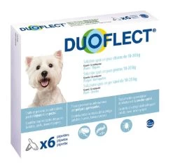 Duoflect Chiens 10-20 Kg 6 Pipettes - 12 Mois -Fournitures pour animaux duoflect chien 10 20kg 6p