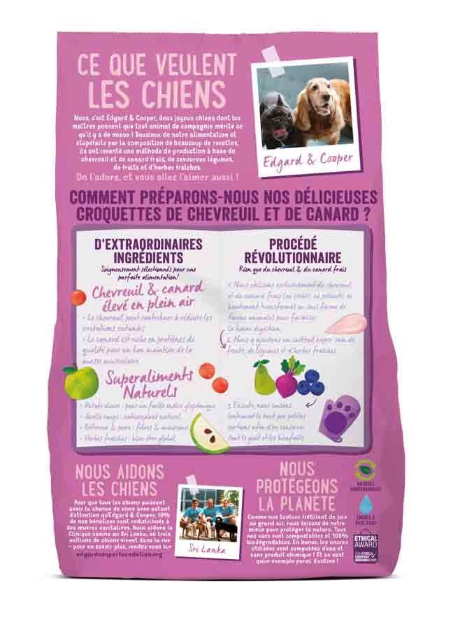 Edgard & Cooper Chevreuil Frais & Canard Sans Céréales Chien Adult 700 G 4 Edgard & Cooper Chevreuil Frais & Canard Sans Céréales Chien Adult 700 G – Image 2