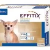 Effitix Spot On Très Petit Chien 1.5 - 4 Kg 4 Pipettes -Fournitures pour animaux effitix 1 5 4 x4france modific 1