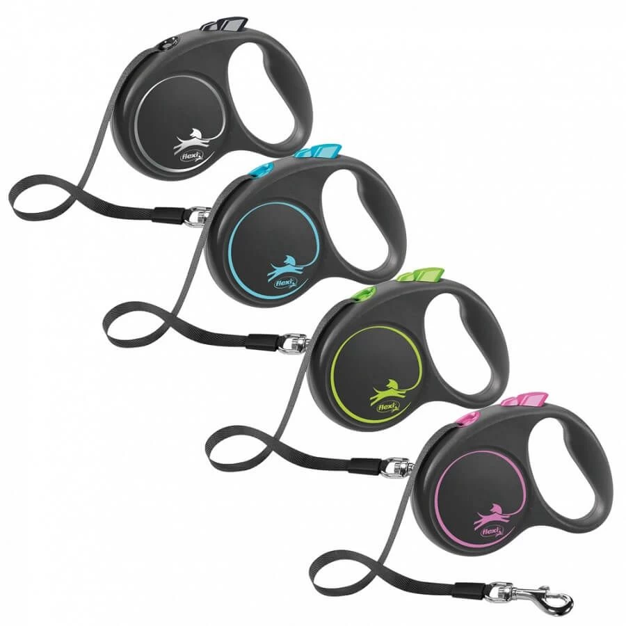 Flexi Black Design Laisse Sangle S Rose 5 M 4 Flexi Black Design Laisse Sangle S Rose 5 M – Image 2