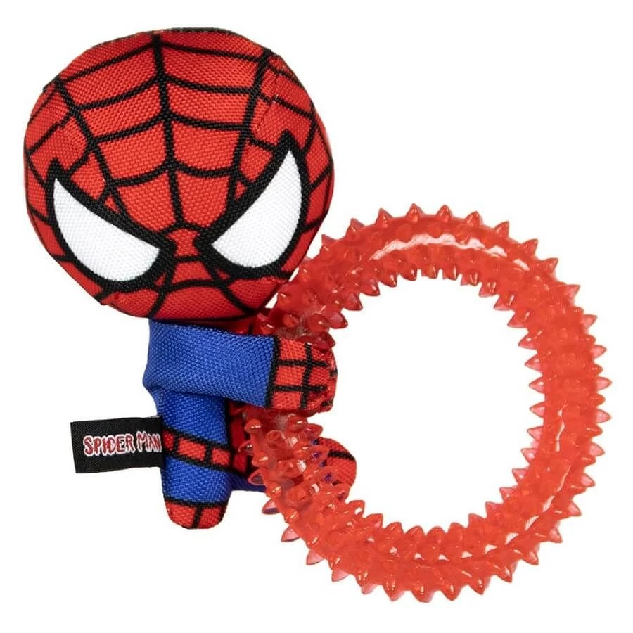 For Fan Pets Jouet Chien Anneau TPR Spiderman 3 For Fan Pets Jouet Chien Anneau TPR Spiderman