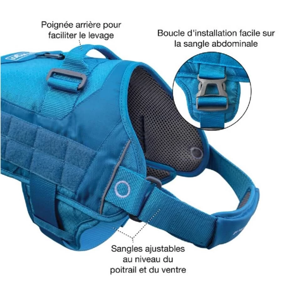 Kurgo Harnais RSG Townie Bleu Azur Pour Chien M 4 Kurgo Harnais RSG Townie Bleu Azur Pour Chien M – Image 2