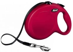 Laisse à Enrouleur New Classic Flexi Sangle L Rouge 8 M