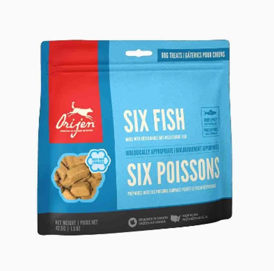 Orijen 6 Fish Dog Treats Chien 42,5 G 3 Orijen 6 Fish Dog Treats Chien 42,5 G