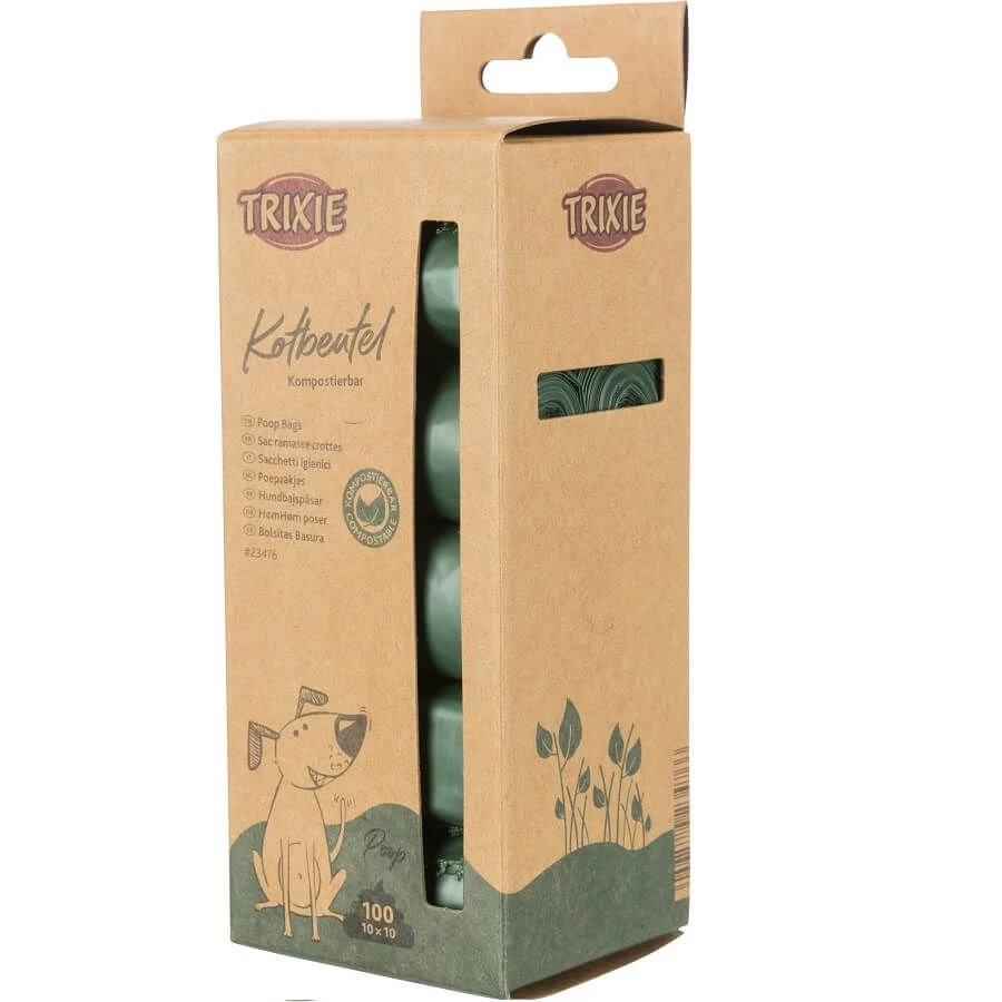 Trixie Sac Ramasse-crottes Compostables 10 X 10 Sacs 3 Trixie Sac Ramasse-crottes Compostables 10 X 10 Sacs